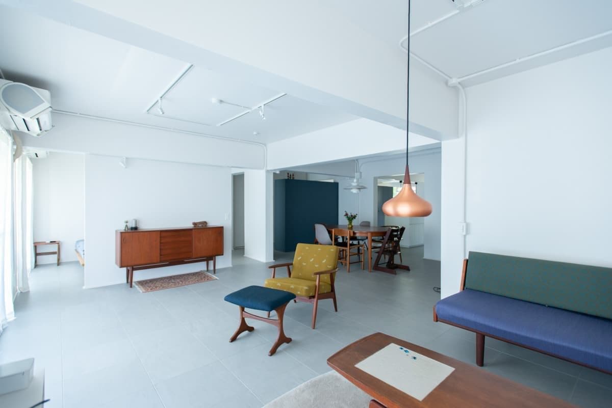 中古マンションのリノベーション後の家具美術館な家