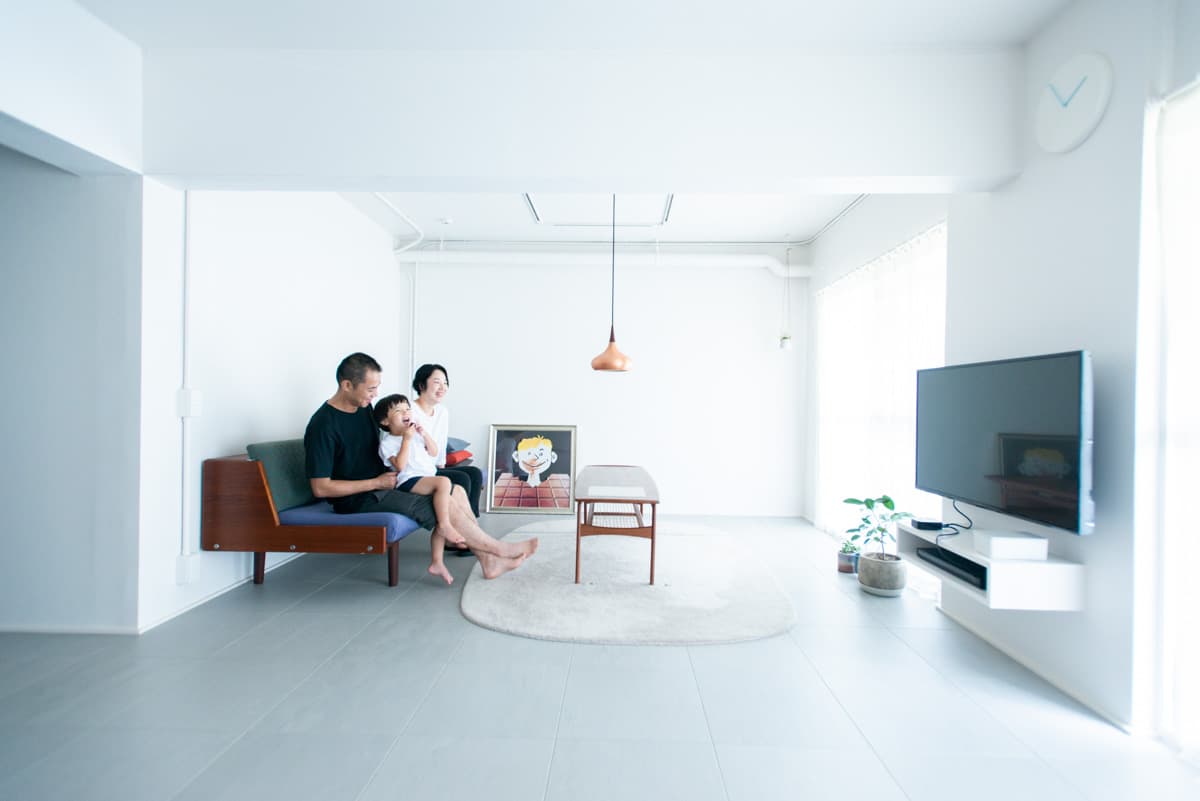 中古マンションのリノベーション後の家具美術館な家